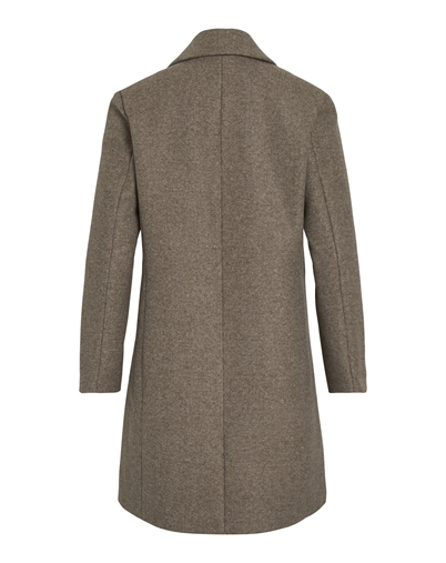 Vila - VIClaudia Button Coat Jakke - Falcon 